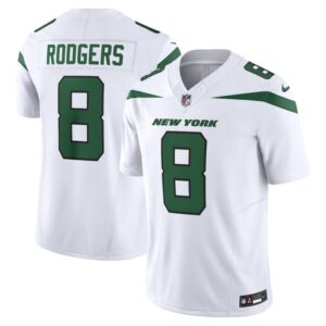 Aaron Rodgers New York Jets Nike Vapor F.U.S.E. Limited Jersey - Spotlight White- 49Native