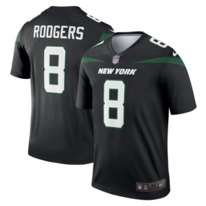 Aaron Rodgers New York Jets Nike Men's Alternate Legend Player Jersey - Stealth Black- 49Native