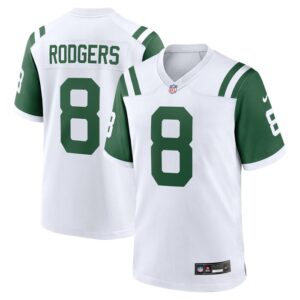 Aaron Rodgers New York Jets Nike Classic Alternate Game Jersey - White- 49Native