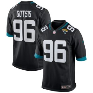 Adam Gotsis Jacksonville Jaguars Nike Game Jersey - Black- 49Native