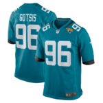 Adam Gotsis Jacksonville Jaguars Nike Game Jersey - Teal- 49Native