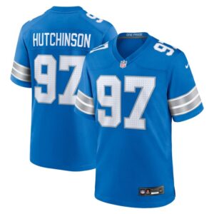 Aidan Hutchinson Detroit Lions Nike Game Jersey - Blue- 49Native