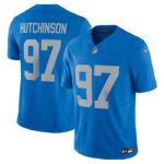 Aidan Hutchinson Detroit Lions Nike Vapor F.U.S.E. Alternate Limited Jersey - Blue- 49Native