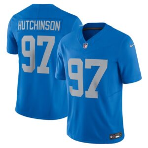 Aidan Hutchinson Detroit Lions Nike Vapor F.U.S.E. Alternate Limited Jersey - Blue- 49Native