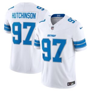Aidan Hutchinson Detroit Lions Nike Vapor F.U.S.E. Limited Jersey - White- 49Native