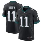 A.J. Brown Philadelphia Eagles Nike Alternate Game Jersey - Black- 49Native