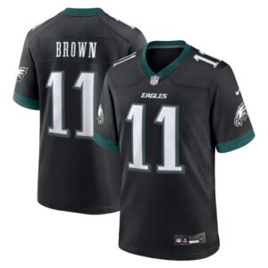 A.J. Brown Philadelphia Eagles Nike Alternate Game Jersey - Black- 49Native
