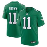 A.J. Brown Philadelphia Eagles Nike Alternate Game Player Jersey - Kelly Green- 49Native