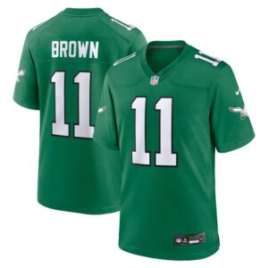 A.J. Brown Philadelphia Eagles Nike Alternate Game Player Jersey - Kelly Green- 49Native