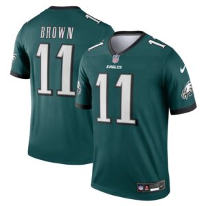 A.J. Brown Philadelphia Eagles Nike Legend Jersey - Midnight Green- 49Native
