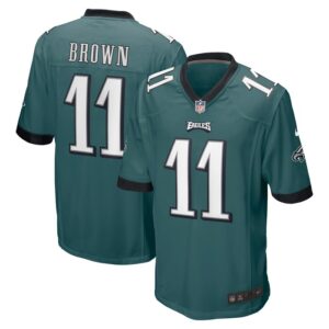A.J. Brown Philadelphia Eagles Nike Player Game Jersey - Midnight Green- 49Native