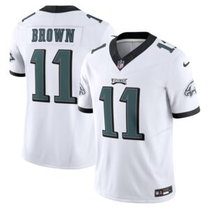 A.J. Brown Philadelphia Eagles Nike Vapor F.U.S.E. Limited Jersey - White- 49Native