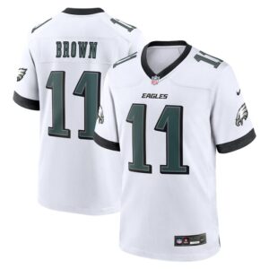 A.J. Brown Philadelphia Eagles Nike White Game Jersey - White- 49Native