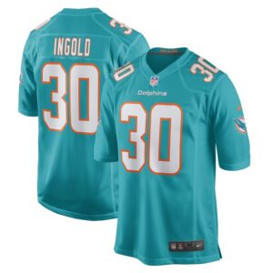 Alec Ingold Miami Dolphins Nike Game Player Jersey - Aqua- 49Native