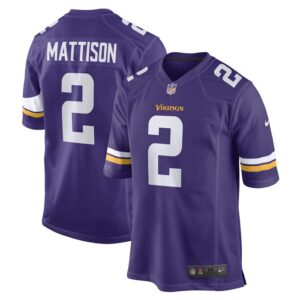 Alexander Mattison Minnesota Vikings Nike Game Player Jersey - Purple- 49Native