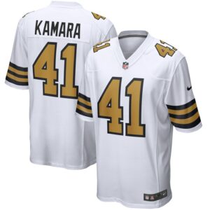 Alvin Kamara New Orleans Saints Nike Alternate Game Jersey - White- 49Native