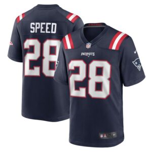Ameer Speed New England Patriots Nike Team Game Jersey -  Navy- 49Native