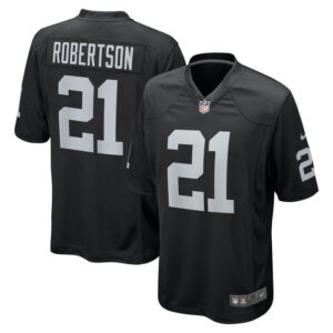 Amik Robertson Las Vegas Raiders Nike Team Game Jersey - Black- 49Native