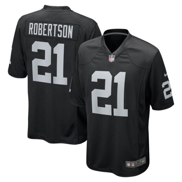 Amik Robertson Las Vegas Raiders Nike Team Game Jersey - Black- 49Native