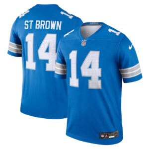 Amon-Ra St. Brown Detroit Lions Nike Legend Jersey - Blue- 49Native