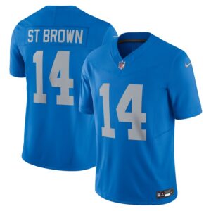 Amon-Ra St. Brown Detroit Lions Nike Vapor F.U.S.E. Alternate Limited Jersey - Blue- 49Native
