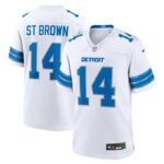 Amon-Ra St. Brown Detroit Lions Nike Game Jersey - White- 49Native