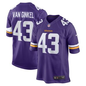 Andrew Van Ginkel Minnesota Vikings Nike Team Game Jersey -  Purple- 49Native