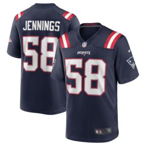 Anfernee Jennings New England Patriots Nike Team Game Jersey - Navy- 49Native