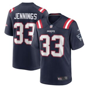 Anfernee Jennings New England Patriots Nike Team Game Jersey -  Navy- 49Native