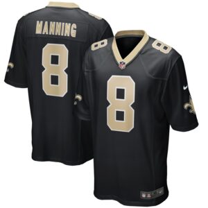 Archie Manning New Orleans Saints Nike Game Retired Player Jersey - Black- 49Native