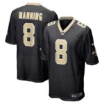 Archie Manning New Orleans Saints Nike Retired Player Game Jersey - Black- 49Native