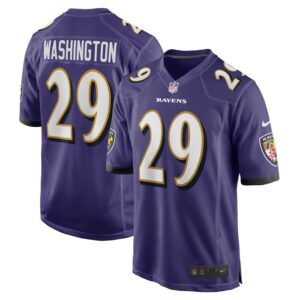 Ar'Darius Washington Baltimore Ravens Nike Player Game Jersey - Purple- 49Native