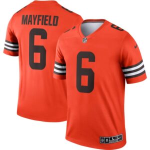 Baker Mayfield Cleveland Browns Nike Inverted Legend Jersey - Orange- 49Native