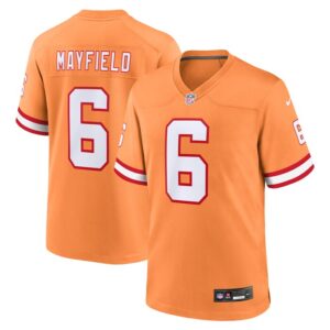 Baker Mayfield Tampa Bay Buccaneers Nike Throwback Game Jersey - Orange- 49Native