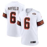Baker Mayfield Cleveland Browns Nike 1946 Collection Alternate Game Jersey - White- 49Native