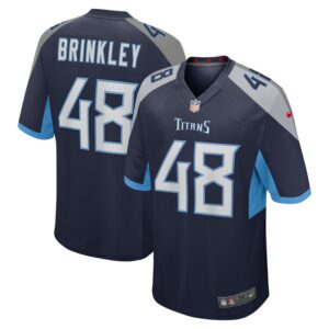 Beau Brinkley Tennessee Titans Nike Game Jersey - Navy- 49Native