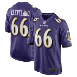 Ben Cleveland Baltimore Ravens Nike Game Jersey - Purple- 49Native