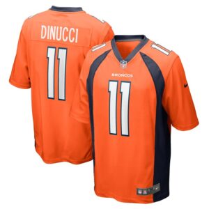 Ben DiNucci Denver Broncos Nike Team Game Jersey -  Orange- 49Native