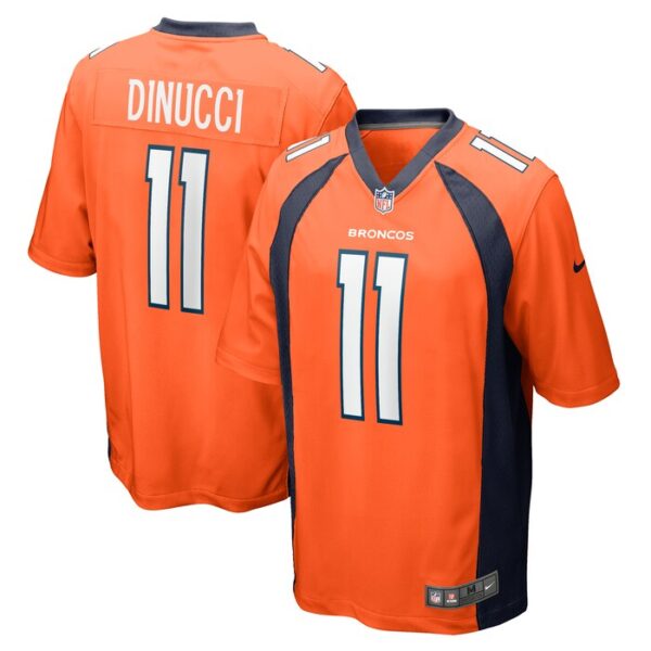 Ben DiNucci Denver Broncos Nike Team Game Jersey -  Orange- 49Native