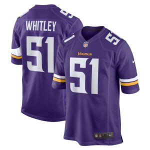 Benton Whitley Minnesota Vikings Nike Home Game Player Jersey - Purple- 49Native