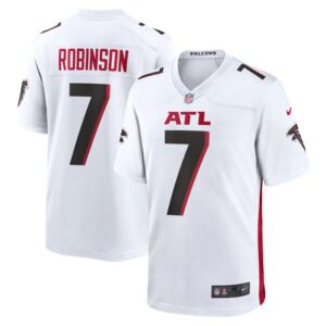 Bijan Robinson Atlanta Falcons Nike 2023 NFL Draft First Round Pick Game Jersey - White- 49Native