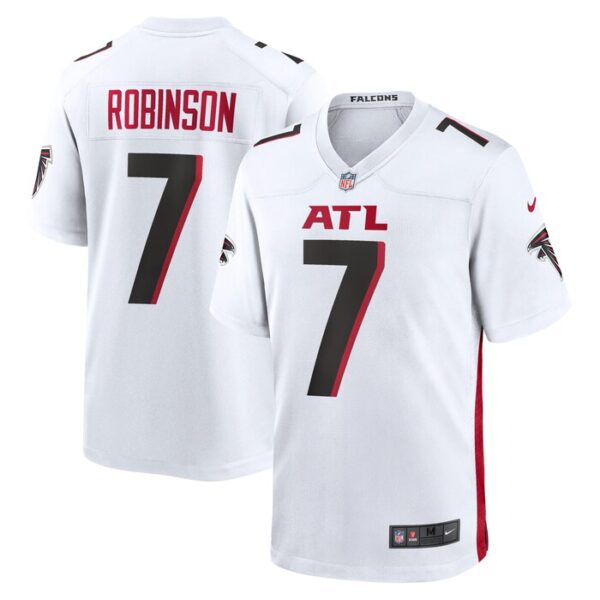 Bijan Robinson Atlanta Falcons Nike 2023 NFL Draft First Round Pick Game Jersey - White- 49Native