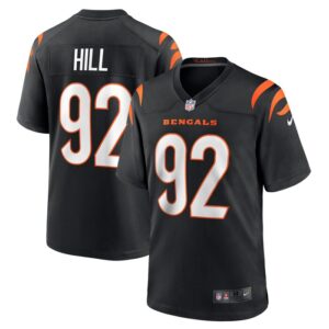 B.J. Hill Cincinnati Bengals Nike Game Jersey - Black- 49Native