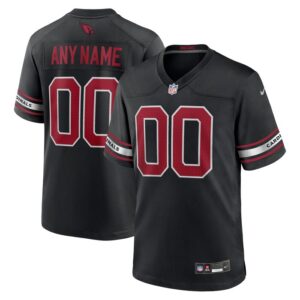 Arizona Cardinals Nike Alternate Custom Game Jersey - Black- 49Native