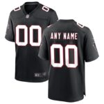 Atlanta Falcons Nike Throwback Custom Game Jersey - Black- 49Native
