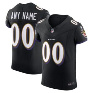 Baltimore Ravens Nike  Vapor F.U.S.E. Elite Custom Jersey - Black- 49Native