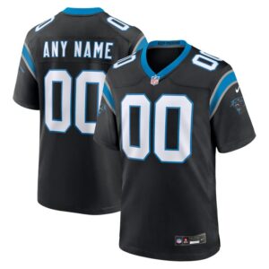 Carolina Panthers Nike Custom Game Jersey - Black- 49Native