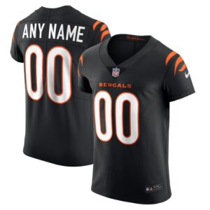 Cincinnati Bengals Nike Vapor Elite Custom Jersey - Black- 49Native