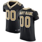 New Orleans Saints Nike Vapor Untouchable Custom Elite Jersey - Black- 49Native
