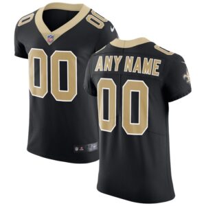 New Orleans Saints Nike Vapor Untouchable Custom Elite Jersey - Black- 49Native